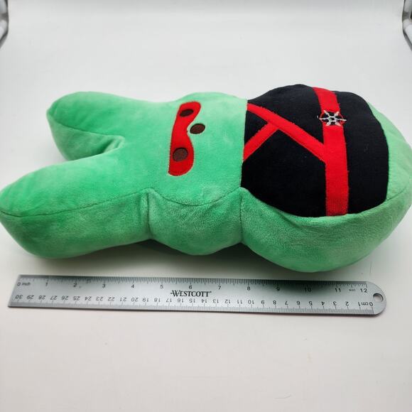 Peeps Green Plush Bunny 13" Super Hero Costume Red Mask Stuffed Animal Toy 2023 - Picture 8 of 8